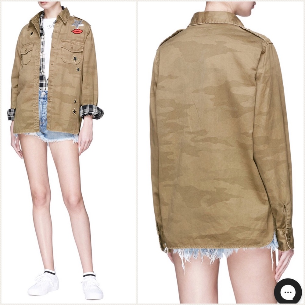 Nwot Current/Elliott The Perfect Patchwork Shirt - image 2